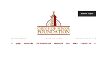 Tablet Screenshot of chicohighschoolfoundation.org
